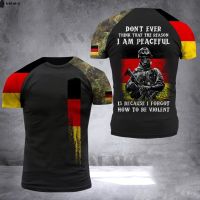 2023 new arrive- xzx180305   German Veteran Army Skull Flag 3D Printed High Quality Milk Fiber T-shirt O-Neck Men Female Casual GYM Sport Tee Loose Tops free custom name logoï¼‰ S-5XL