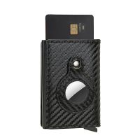 Rfid Carbon Fiber Card Holder Airtag Men Bank Credit Cardholder Minimalist Wallet Metal Air Tag Male Vallet for Airtag Tarjetero Card Holders