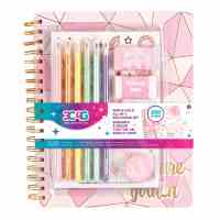 3C4G Pink &amp; Gold All-In-1 Sketching Set