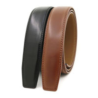 Mens Automatic Belt Strap Genuine Leather Belt Body No Buckle Cowhide Black Brown Belts cinturones para hombre