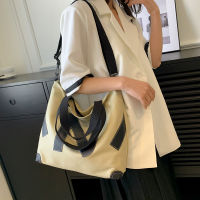 Canvas Bag Womens Large Capacity Bag New Summer Cloth Bag College Students Class Canvas Bag Special-Interest Shoulder Bag