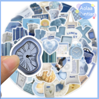 Aolaa 60ชิ้น Ins Style Blue Simple Decal สำหรับโน๊ตบุ๊คโทรศัพท์ตู้เย็น Kids Toys