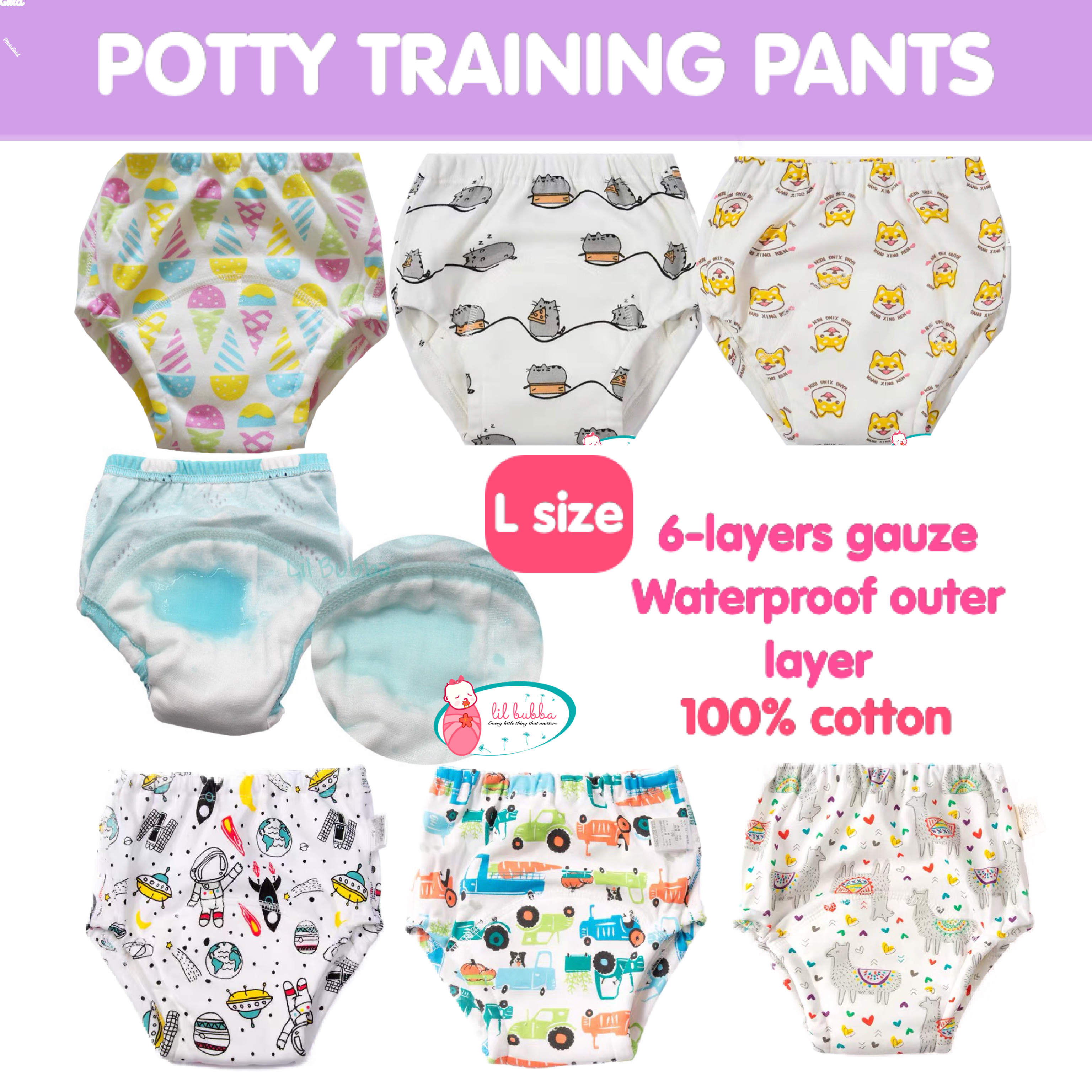 3 size 9/10 Reusable Cloth Potty Training Pants Heavy Wetter Pull ups for Overnight use Kleding Jongenskleding Ondergoed 