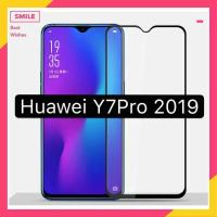 Tempered Glass huawei Y7pro 2019 ฟิล์มกระจกเต็มจอ  ฟิล์มกันรอย ฟิล์มกันกระแทก ฟิล์มกันแตก คุณภาพดี