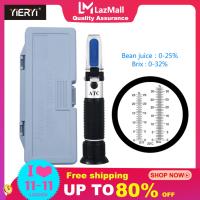 yieryi Hand Held Soya Bean Juice Milk Refractometer 0-25% Concentration 0-32% Brix Sugar Accuracy: 0.20% Meter Incl Retail Box