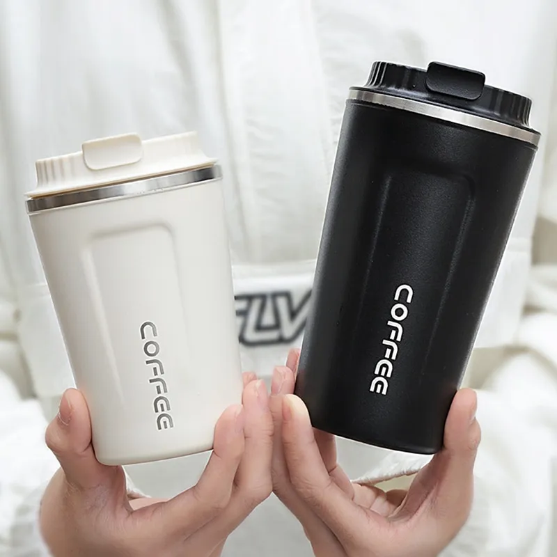 380/510ML Stainless Steel Coffee Mug Leak-Proof Thermos Travel Thermal  Vacuum Flask Insulated Cup Milk Tea Water Bottle RR2187