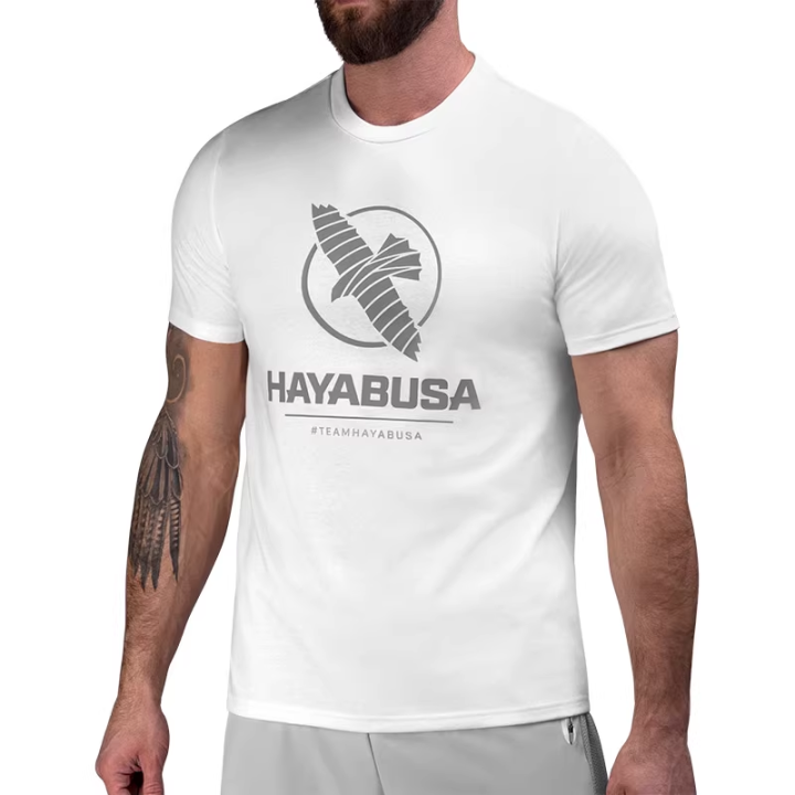 hayabusa-hayabusa-ชุดแขนสั้นกีฬาสำหรับทั้งหญิงและชายคอกลมพร้อมส่งเสื้อยืดออกกำลังกาย