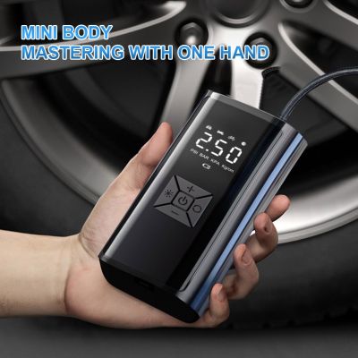 ♟ 6000mAh Portable Car Air Compressor 12V 150PSI Electric Wireless Tire Inflator Pump for Motorcycle Bicycle Boat Auto Tyre Balls
