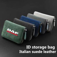 Car Suede Leather Portable storage box drivers license ID d storage bag For DAF XF 95 105 Storage Box Accessories