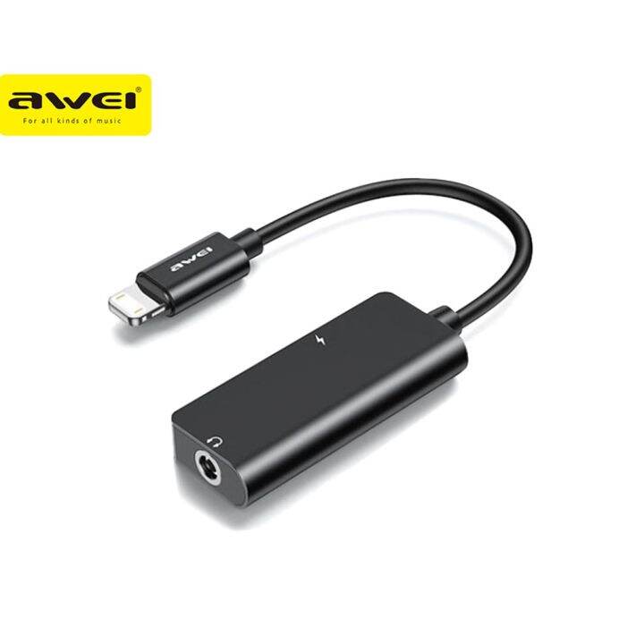 Awei CL121 Plug and Play Charging Listening Headphone Adapter Adapter