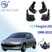 Mudflaps สำหรับ Peugeot Naza 206 Bestari 1998 - 2012 Mud Flaps Splash Guards Mudguards ด้านหน้าด้านหลัง1999 2000 2001 2002 2011 2010