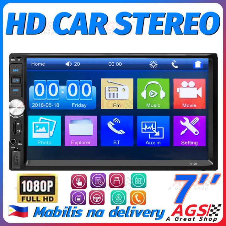 car radio 2 din 7 tactile bluetooth 7012b