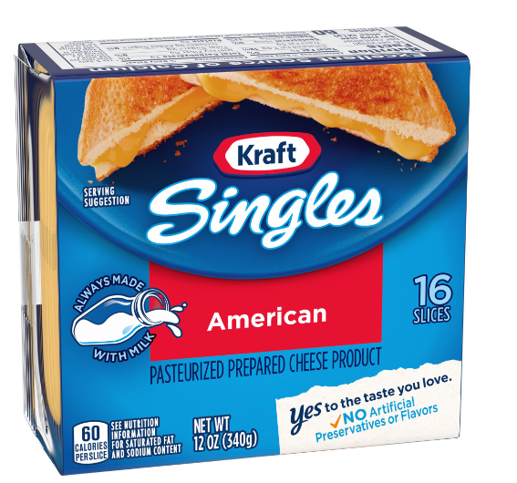 🍀American Singles Cheese Slices Kraft 340g Lazada.co.th