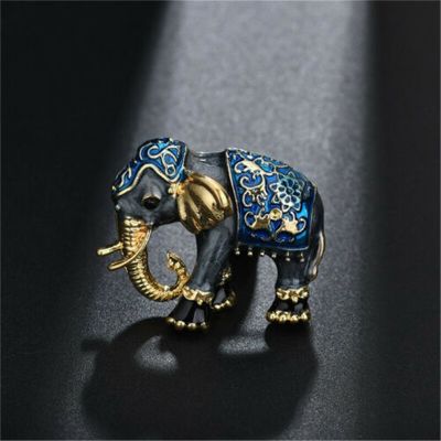 【YF】 New Arrival Texture Enamel Elephant Brooch Pins Brooches Kids Scarf Jewelry