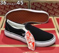 รุ่นนิยม? รองเท้าVans Slip On Checkerboard White/Black + box ทรงสวย รองเท้าผ้าใบ รองเท้าแบบสวม รองเท้าลำลองชายและหญฺิง 【สวยแท้ 100 %】MTB004