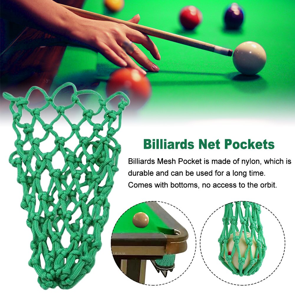 6 Pcs Billiards Net Pool Pocket Nets Hollow Out Pool Mesh Cotton Bags Pockets Billiard Accessory for Billiards Trainning 