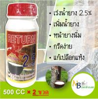 (2ขวด X 500 cc)สารเร่งน้ำยาง 2.5% สารบำรุงหน้ายาง ตราม้าบิน ยาเร่งน้ำยาง เพิ่มน้ำยางพารา ราคาถูก ประหยัดค่าส่ง 0092