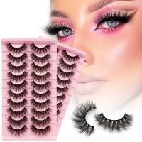 Natural 3D Eyelashes False Eyelashes Makeup Fake Eye Lashes Curly and Fluffy Thick False Eyelashes Make Up Beauty Tools