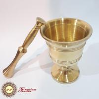 Brass Mortar and Pestle โกร่งทองเหลือง ครก เครื่องบด สำหรับ ยา แซฟฟรอน สมุนไพร เครื่องเทศ ขนาดเส้นผ่านศูนย์กลาง 5.5*5 cm Saffron