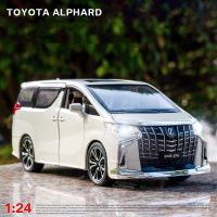 1:24ชั่ง D Iecast ของเล่นยานพาหนะรุ่นโตโยต้า Alphard MPV รถตู้รถดึงกลับเสียงและแสงประตูแบบเปิดของที่ระลึกคอลเลกชันสำหรับเด็ก