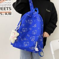 [COD] 2 023 new college style fresh and cute funny print bear soft girl student backpack schoolbag wholesale