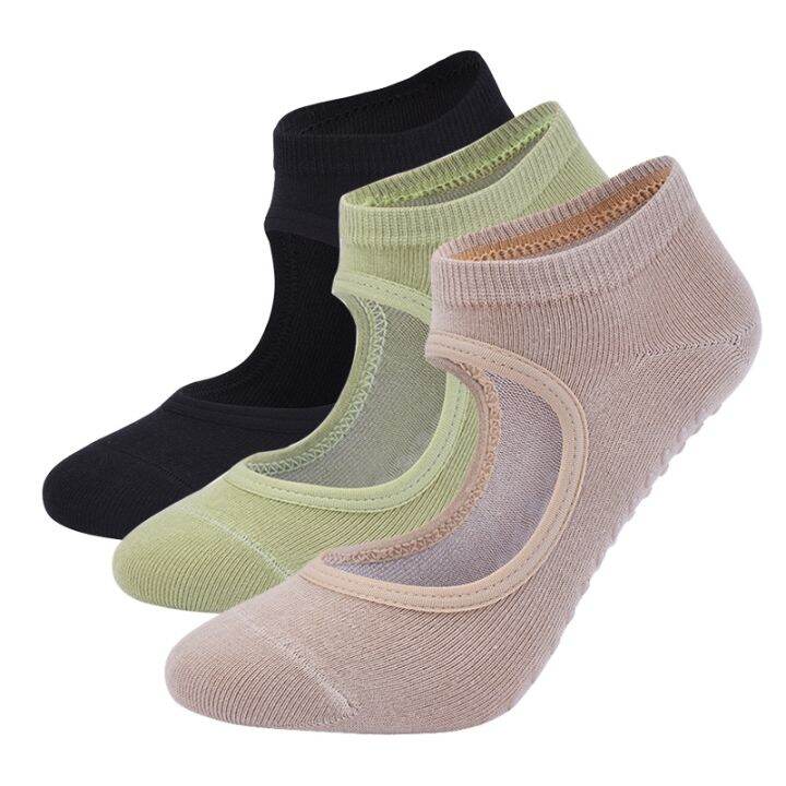 women-high-quality-pilates-socks-anti-slip-breathable-backless-yoga-socks-ankle-ladies-ballet-dance-sports-socks-for-fitness-gym