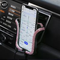 Crystal Diamond Universal Car Phone Holder Bling Rhinestone Car Air Vent Mount Stand Mobile Phone GPS Holder For iPhone Samsung