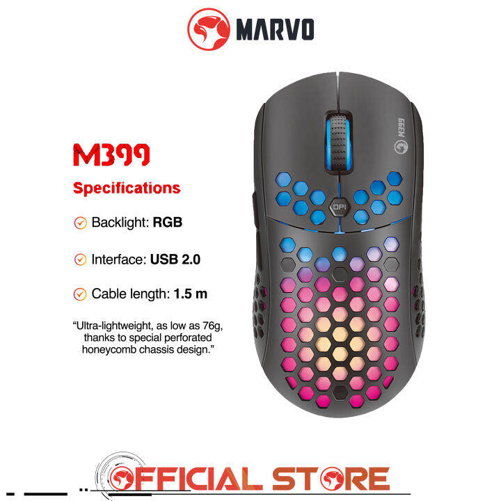 mouse gaming marvo m399