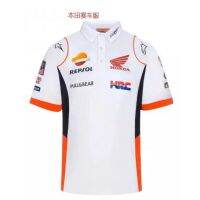 MOTOGP แข่งเสื้อหัวรถจักรรถจักรยานยนต์ขี่สบายๆแขนสั้นปกเสื้อย์