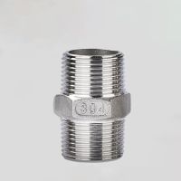 1/8 3/8 1/2 - 4 Male Thread Hex Nipple Union 201 304 316 Stainless Pipe Fitting Connector Coupler water oil air Thread Adapter