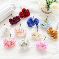 【hot】▼  18PCS Artificial Flowers Bouquet Wedding Wreath Decoration Vase for Garden Scrapbooking