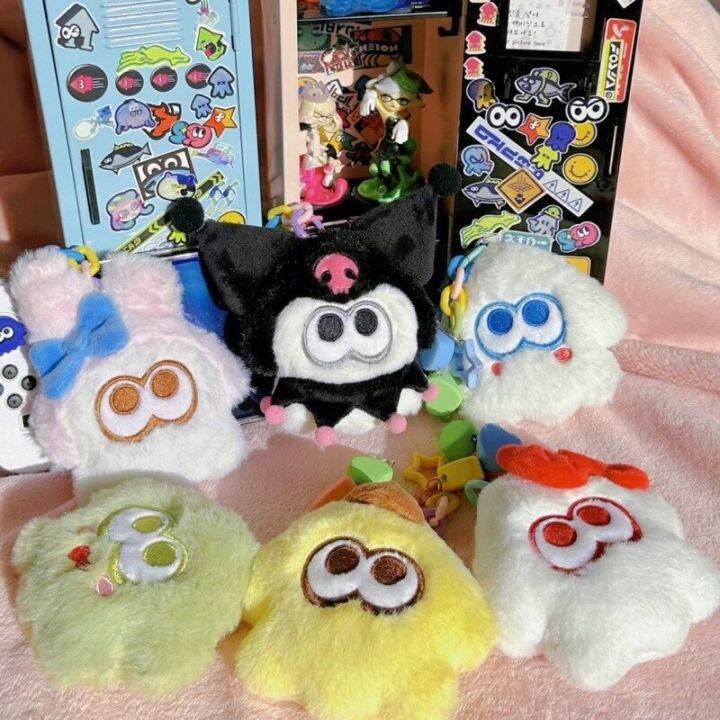 Splatoon Inkling Cosplay Sanrio Plush Toy Hello Kitty Melody Kuromi Kawaii Animal Soft Stuffed