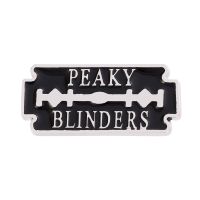 【✇】 Amamia mall Peaky Blinders มีดโกนเข็มกลัดผู้ชายสีดำเคลือบ Pins ภาพยนตร์เครื่องประดับ Gangster ชีวประวัติเสื้อผ้ากระเป๋า Accessories