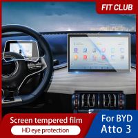 For BYD Atto 3 2022 2023 HD Tempered film anti fingerprint Center Control Dashboard Touchscreen Attach 3 Yuan Plus Accessories