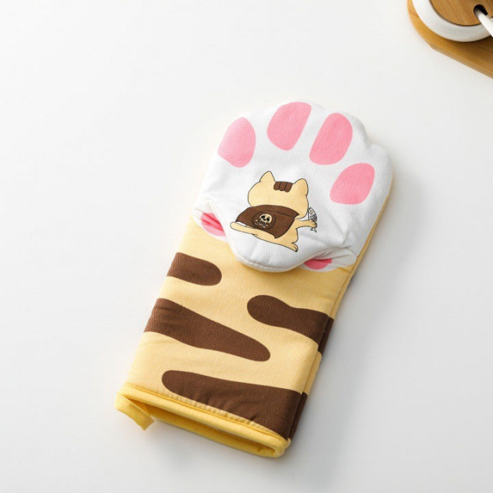 Cute Cat Oven Mitts And Pot Holders Sets Of 3 Funny Animal Insulated Kitchen  Gol