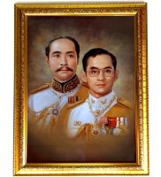 รูปรัชกาลที9และรัชกาลที่5พร้อมกรอบกระจกเสริมฮวงจุ้ย เจริญรุ่งเรือง เสริมโชคลาภ อำนาจบารมี หน้าที่การงาน มั่ง มี ศรี สุข