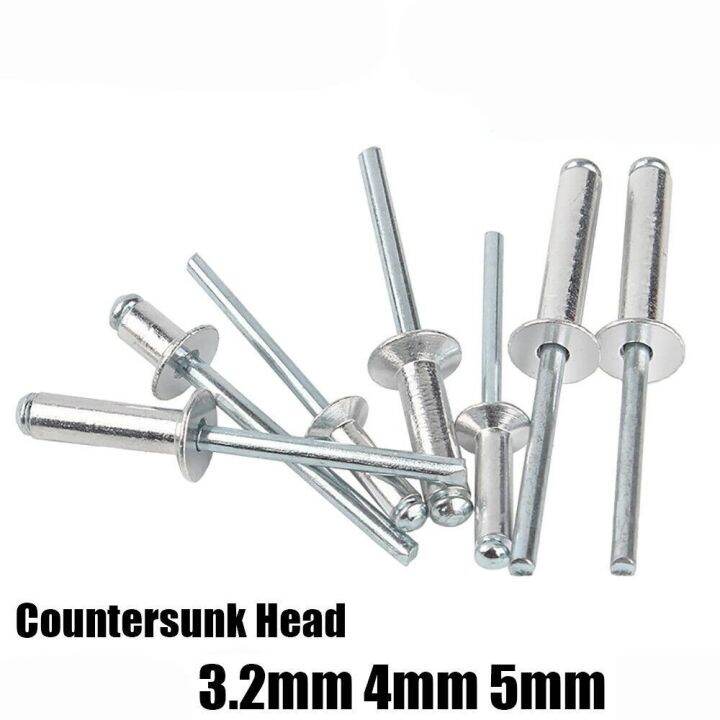 BGHTFF 100pcs Fasteners 3.2mm 4mm 5mm Aluminium Nails Hardware Mushroon