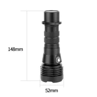 DSLR Camera Diving 1000LM 2000LM Waterproof Flashlight with 1inch Ball Head Clip for GoPro for OSMO Action YI EKEN Accessories