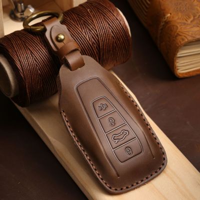 Luxury Car Key Case Cover Leather Pouch Fob Holder Keyring Shell for Geely Boyue Emgrand Bonjour Keychain Pocket Accessories