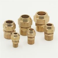 Copper Pipe Fittings 1 / 8 1 / 4 3 / 8 1 / 2 External Thread 6mm 8mm 10mm 12mm Air Conditioning Pipe Fittings