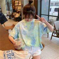 เสื้อมัดย้อม เสื้อยืดมัดย้อมสีพาสเทล M-2XL มี 3 สี