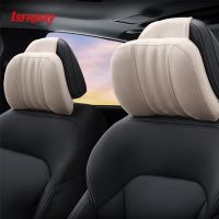 Universal Breathable Car Seat  Headrest Neck Pillow Suede Fabric Car Neck Headrest Pillow Car Seat Pillow Memory Rest Part