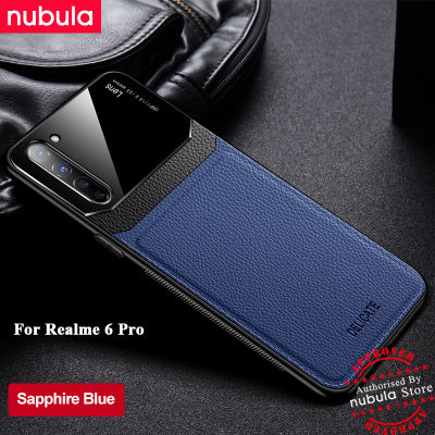 NUBULA For Realme 6 Pro (6.6)inch Casing Hard Grained Leather Realme 6 Pro Back Cover Plexi glass CellPhone Case For Realme 6 Pro