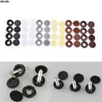 10 pcs Car White Hinged Cover Cap Number Plate Fitting Fixing Self Tapping Screw For License Plate Nails  Screws Fasteners