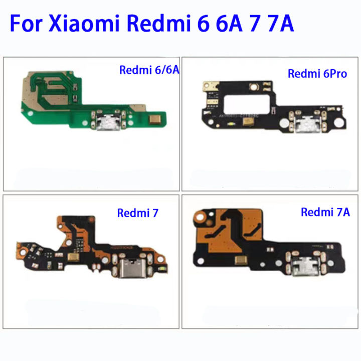 สำหรับ-xiaomi-redmi-6-6a-6pro-7-7a-ชาร์จไมโครยูเอสบีใหม่แท่นชาร์จพอร์ทตัวเชื่อมต่อบอร์ดและไมโครโฟนอะไหล่ซ่อม