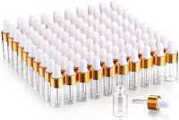 100,3Ml Mini Glass Eye Dropper Vials With Pipette For Essential Oils Sample Test Tubes Travel Perfume Liquid Container