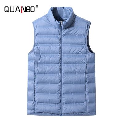 ZZOOI Oversized 5xl 8xl Mens Sleeveless Down Jacket Spring Autumn New Men 90% White Duck Down Ultra Lightweight Puffer Coat