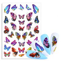 ✶✇ 3D Colorful Nails Stickers Adhesive Ongle Nail Decal Fashion Flowers Nail Sticker Cute For Sticky Slider All For Manicure