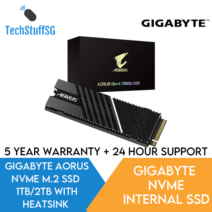 Gigabyte AORUS 7000s NVME M.2 SSD with Heatsink (1TB : AG70S1TB