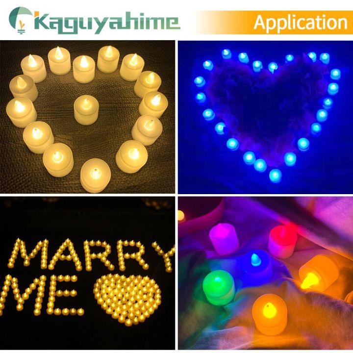 kaguyahime-แสงเทียน-led-6-12-24ชิ้นหลอดเปลวเทียนการจำลองทางอิเล็กทรอนิกส์อุปกรณ์ของตกแต่งงานแต่งงานที่โรงแรมพาราฟิน